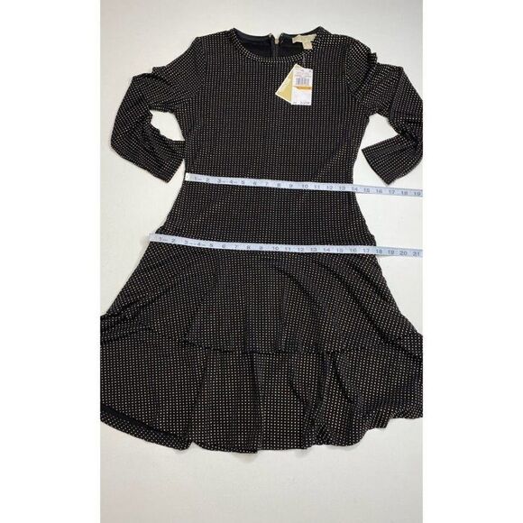 Michael Kors Shift‎ Dress Women's Small Black Gold Metallic Stretchy NEW - Picture 7 of 13